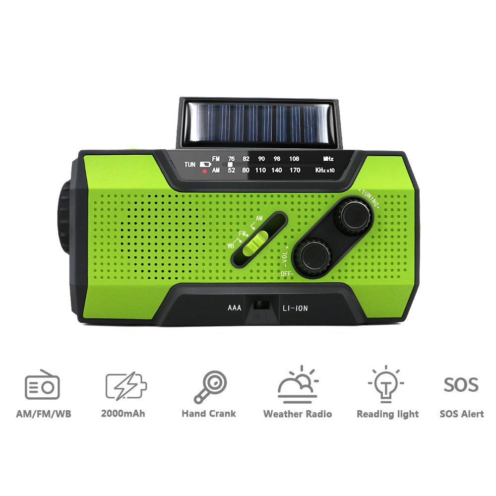 Hand crank solar radio - Connect Craze