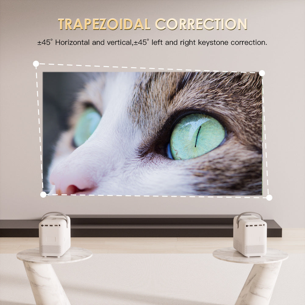 P10 2023 New Super Clear Cross-border Household Mini Portable LCD Projector Android Projector Outdoor - Connect Craze