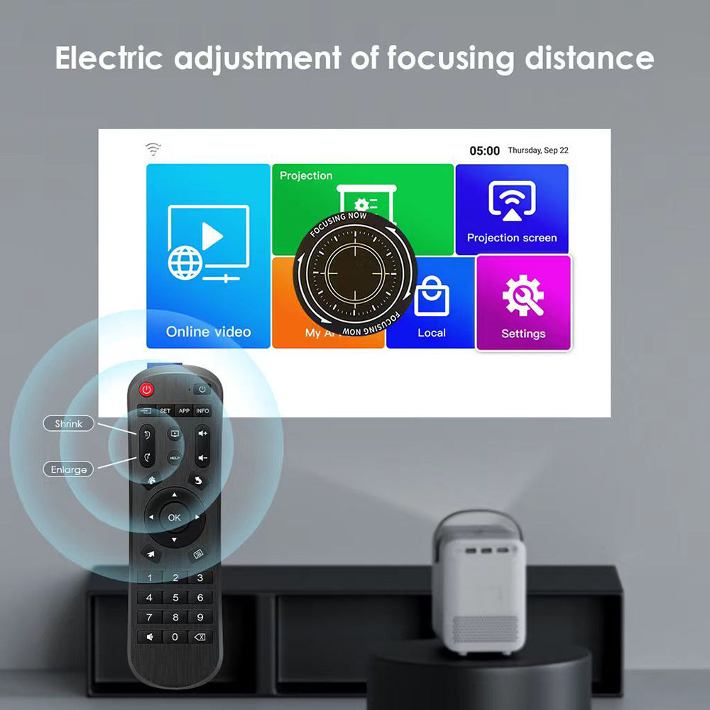 P10 2023 New Super Clear Cross-border Household Mini Portable LCD Projector Android Projector Outdoor - Connect Craze