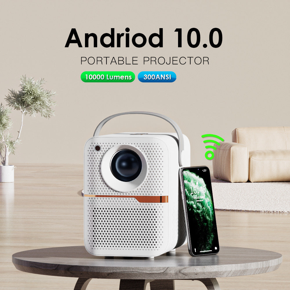 P10 2023 New Super Clear Cross-border Household Mini Portable LCD Projector Android Projector Outdoor - Connect Craze