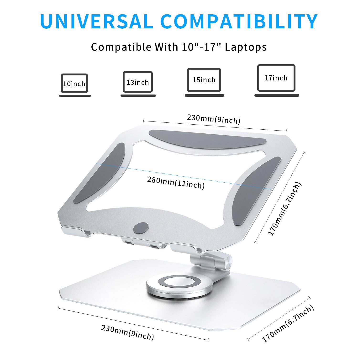 360 Degree Rotating Desktop Laptop Stand - Connect Craze