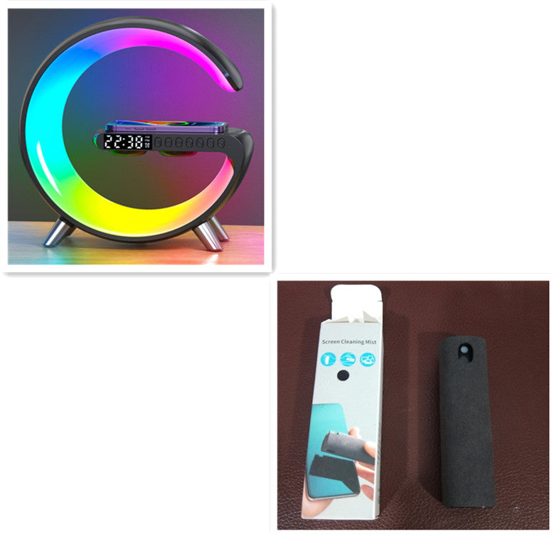 G Shaped LED Lamp Bluetooth Speake Wireless Charger - Connect Craze