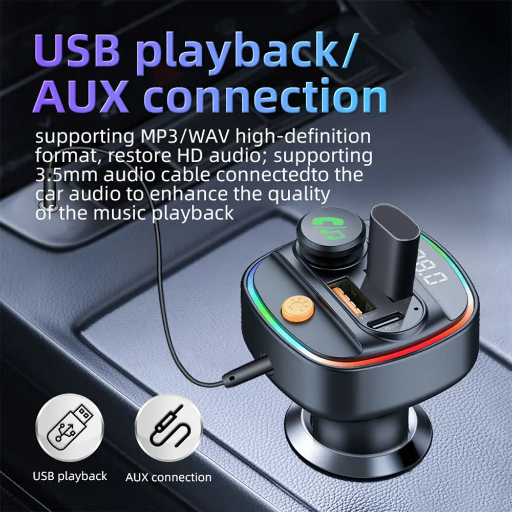 Bluetooth 5.3 FM Transmitter Car Accessories