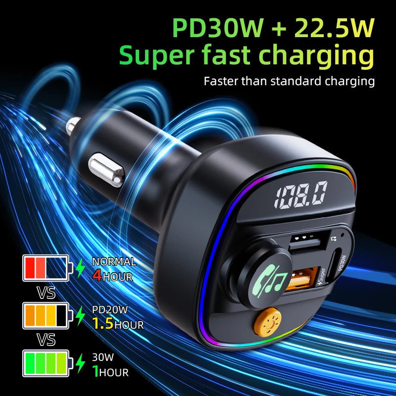 Bluetooth 5.3 FM Transmitter Car Accessories