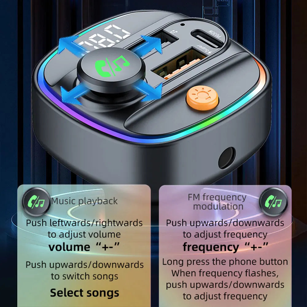 Bluetooth 5.3 FM Transmitter Car Accessories