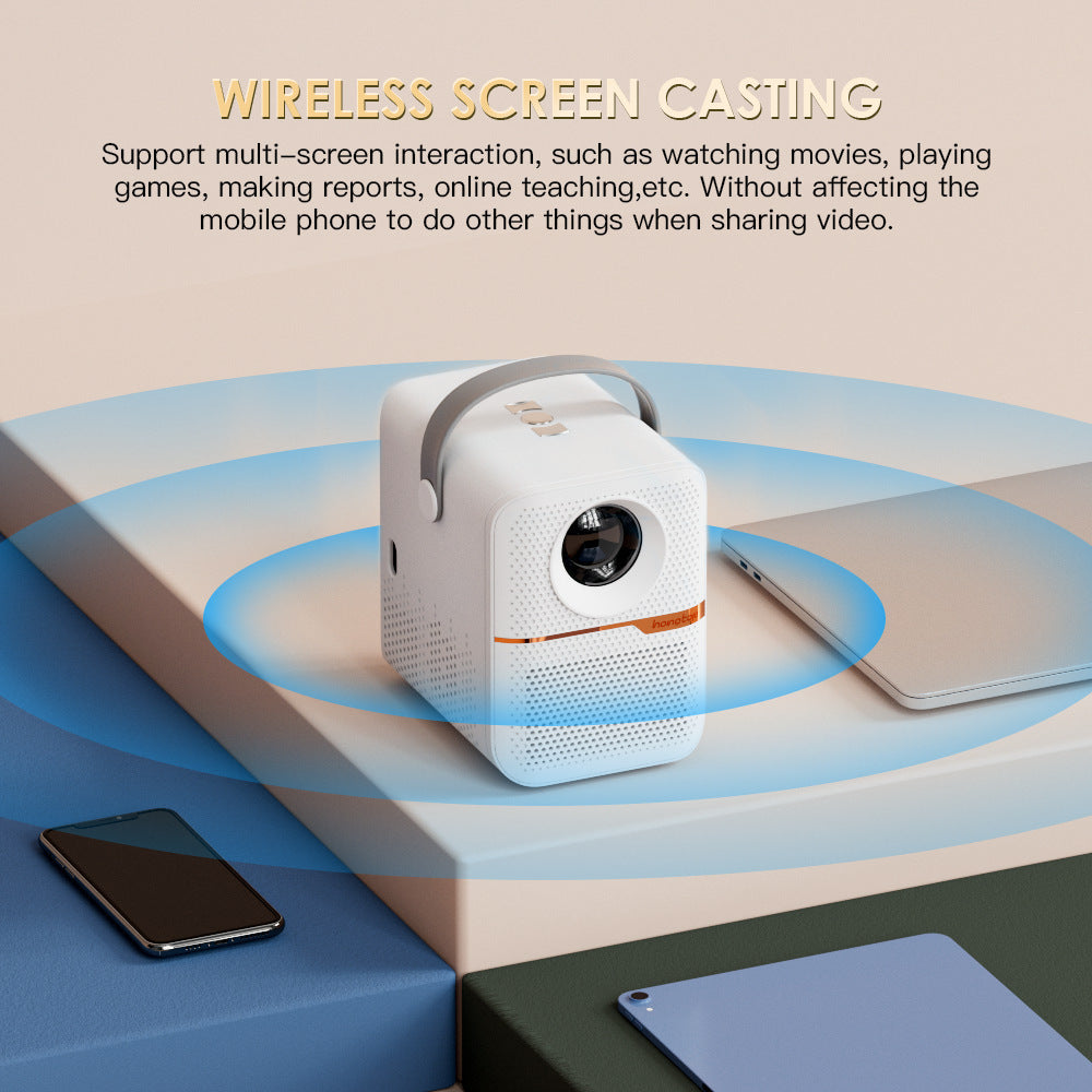 P10 2023 New Super Clear Cross-border Household Mini Portable LCD Projector Android Projector Outdoor - Connect Craze