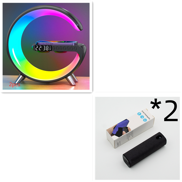 G Shaped LED Lamp Bluetooth Speake Wireless Charger - Connect Craze