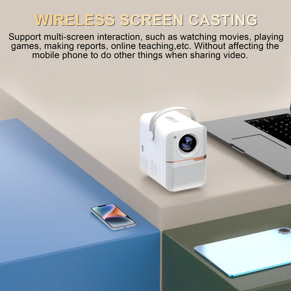 P10 2023 New Super Clear Cross-border Household Mini Portable LCD Projector Android Projector Outdoor - Connect Craze