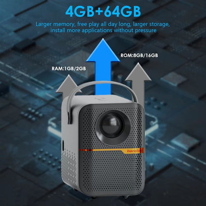 P10 2023 New Super Clear Cross-border Household Mini Portable LCD Projector Android Projector Outdoor - Connect Craze
